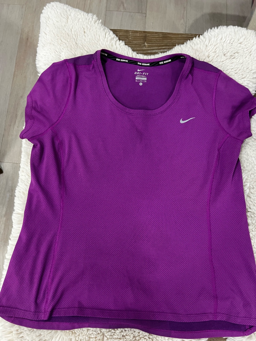 Nike Purple Dri-FIT Short Sleeve Athletic Top
